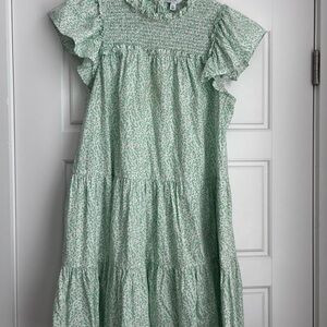 Crown & Ivy Mint Green Patterned Midi Dress